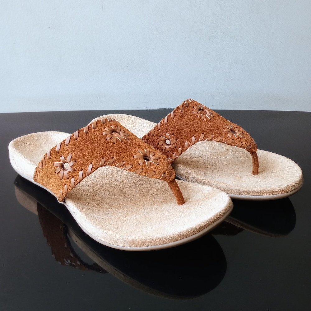Minnetonka Women's Mya Leather Sandal in Brown